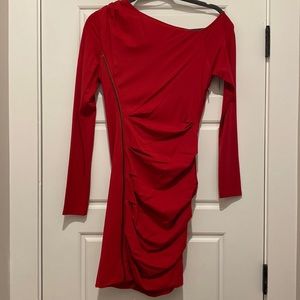 Red bodycon dress